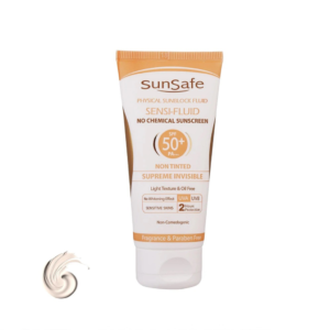 سان سیف ضد افتاب فلوئید حساس بی رنگ SPF 50