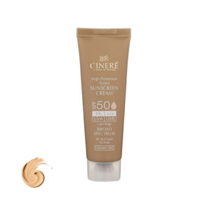 سینره کرم ضد افتاب بژ روشن فاقد چربی SPF50