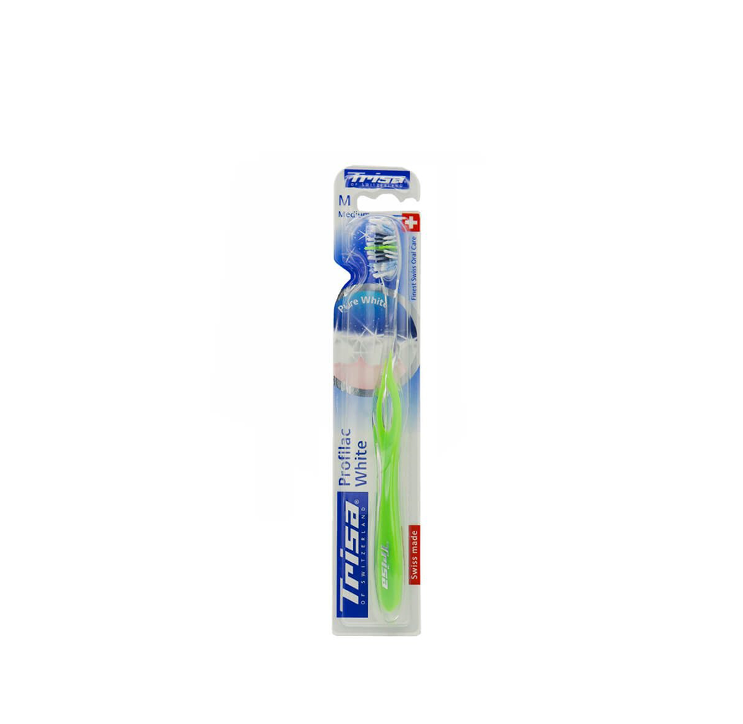 تریزا مسواک مدیوم سبز PROFILAC WHITE تریزا پرو فیلاک مسواک - Image 1