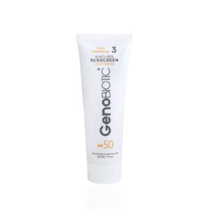 ژنوبایوتیک ضد آفتاب پوست چرب SPF50 بژ روشن